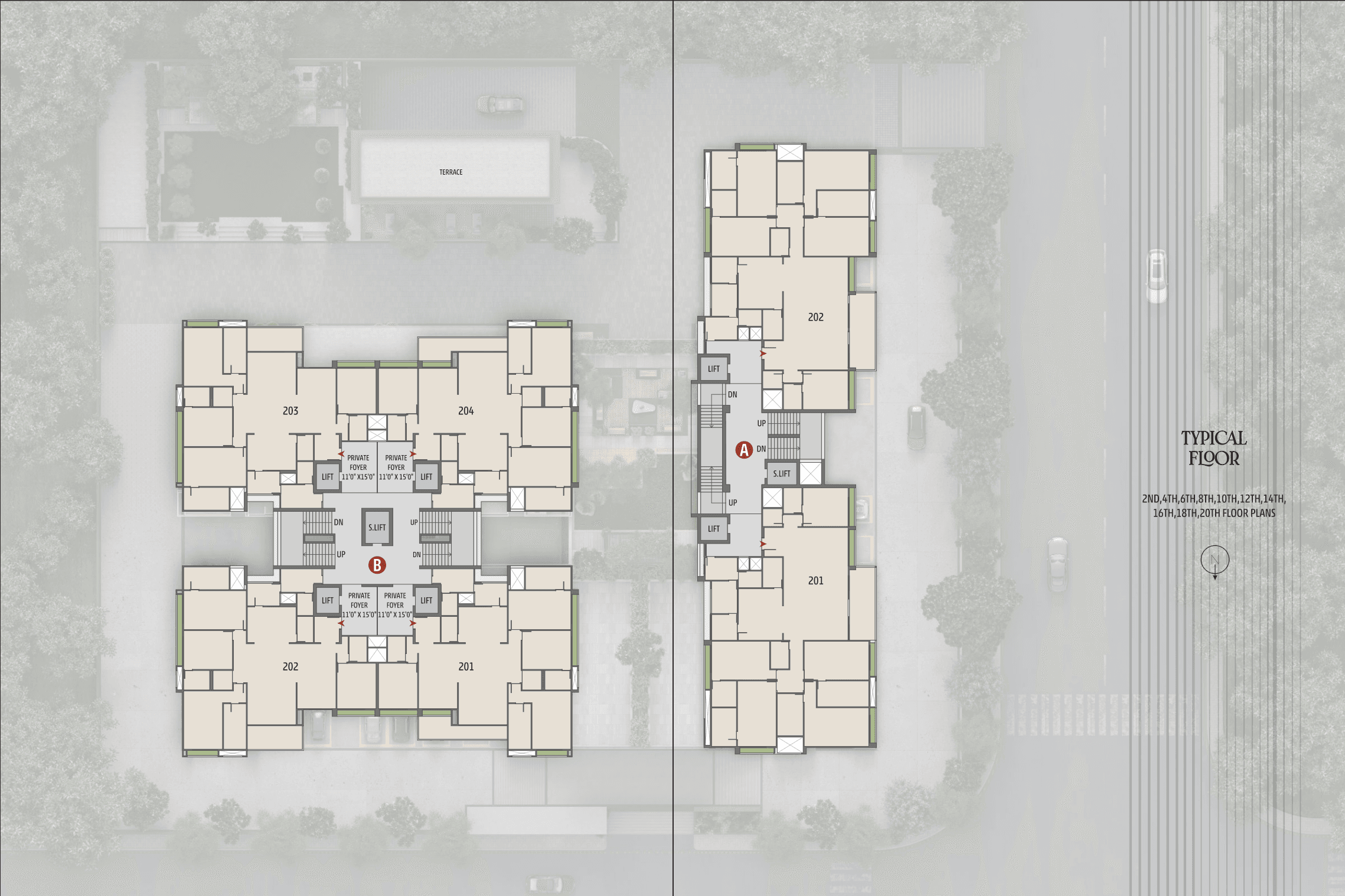 Typical Even Floor Plan - Magnate Regalia