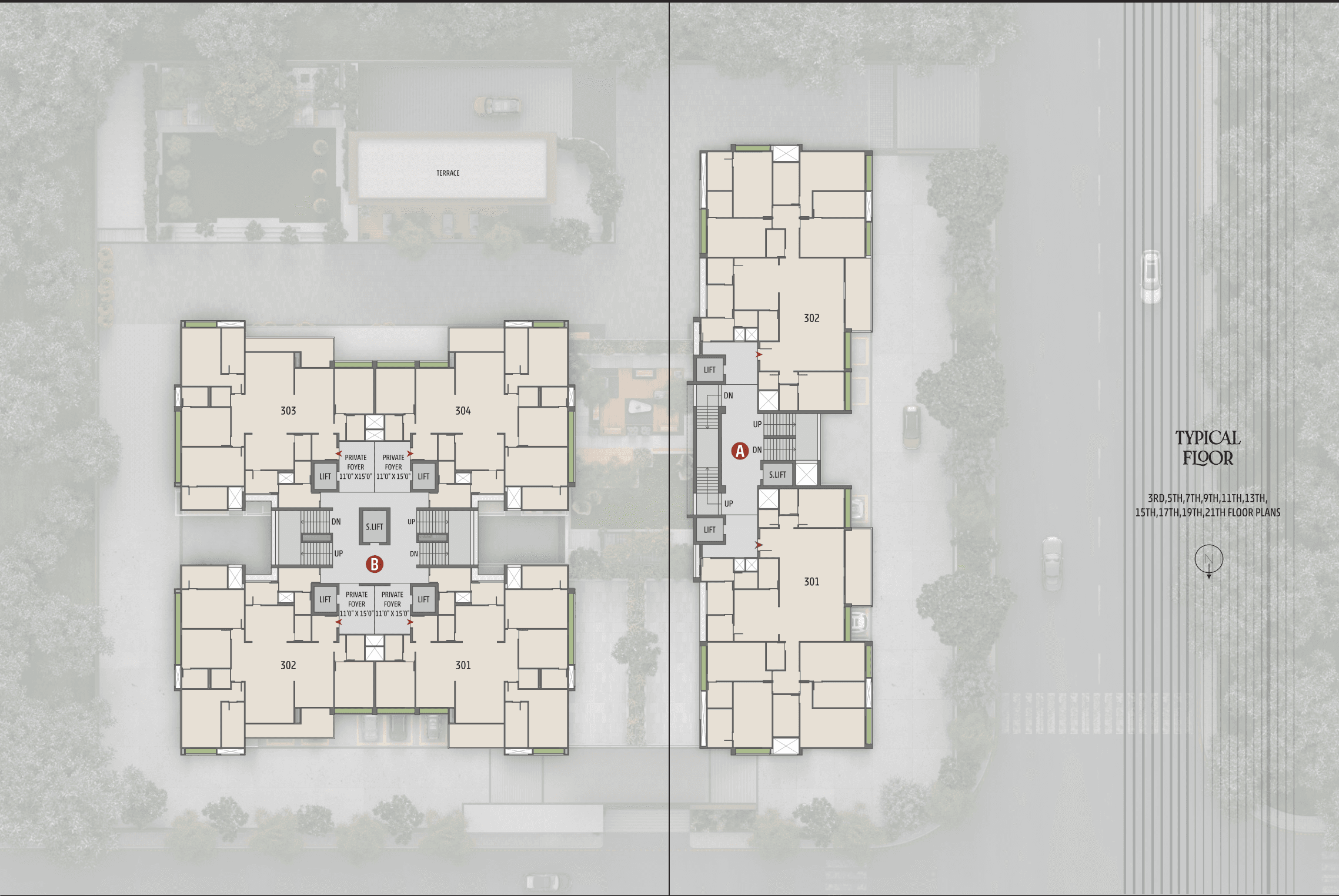 Typical Odd Floor Plan - Magnate Regalia